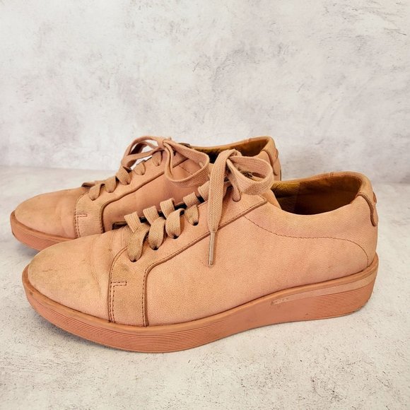 KENNETH COLE Sneakers Gentle Souls Nude‎ Light Pink Ryder Leather 6 Lambskin - Picture 1 of 13